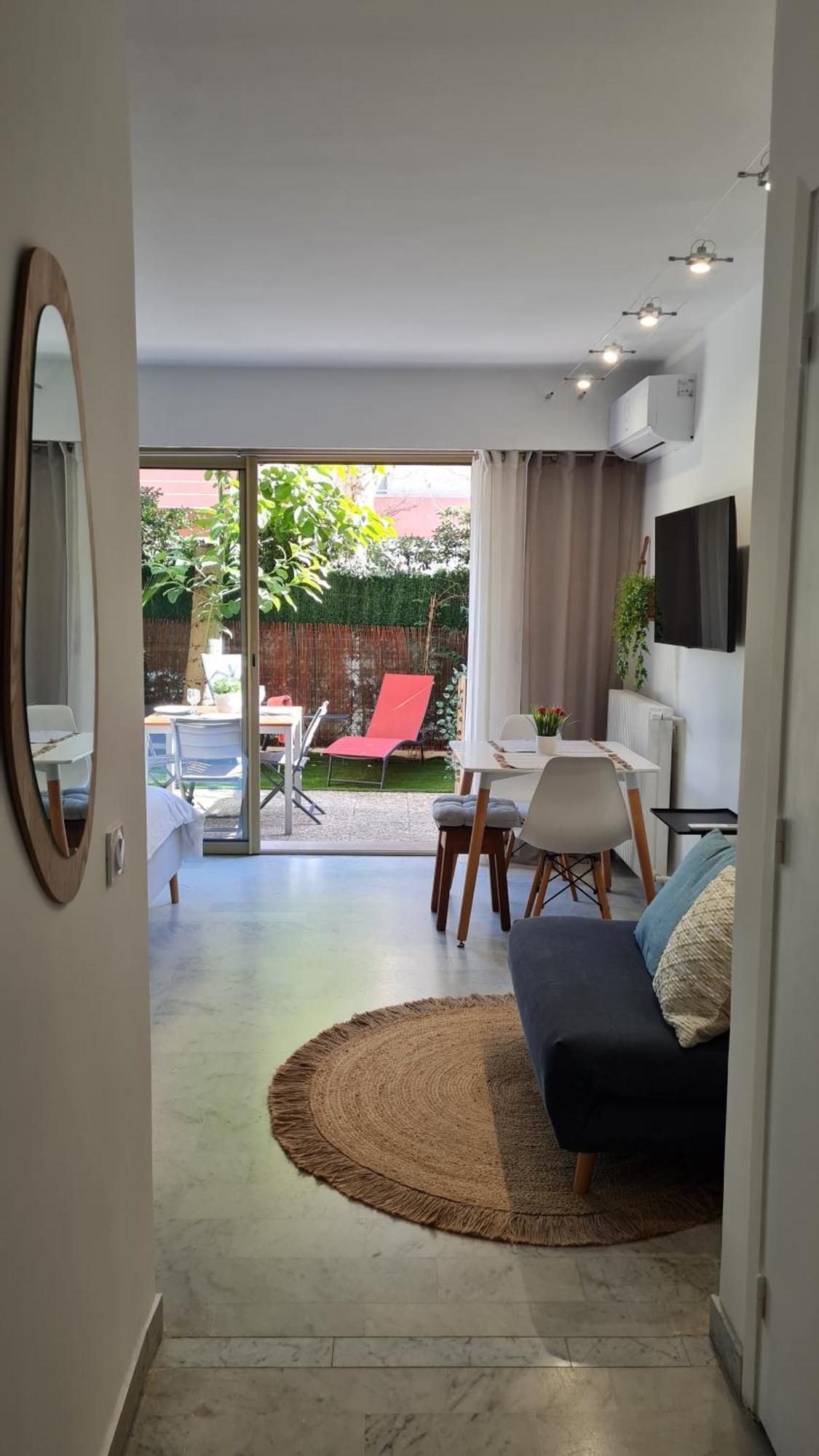 Studio Sun-Beach Avec Parking Et Jardin - 500M Des Plages De Juan Les Pins Antibes Exterior photo