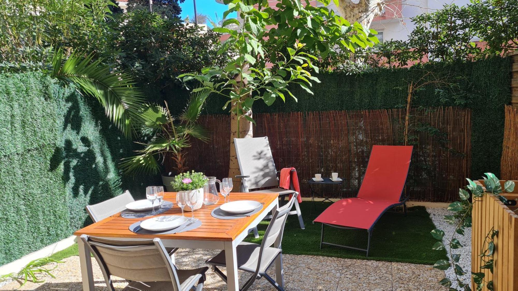Studio Sun-Beach Avec Parking Et Jardin - 500M Des Plages De Juan Les Pins Antibes Exterior photo