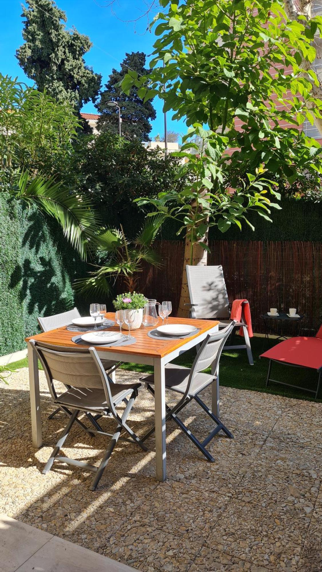 Studio Sun-Beach Avec Parking Et Jardin - 500M Des Plages De Juan Les Pins Antibes Exterior photo